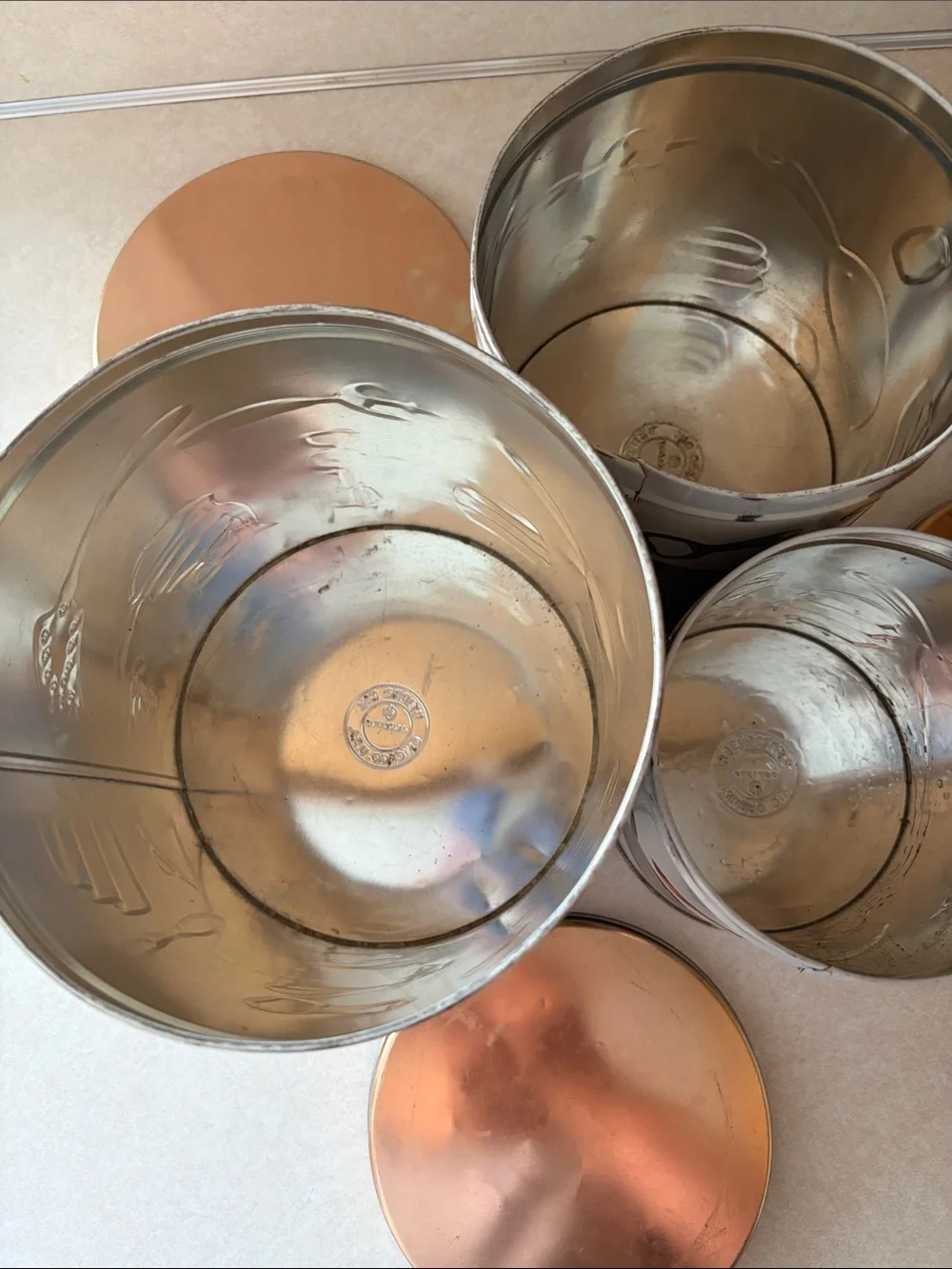 Vintage 3 piece canister set